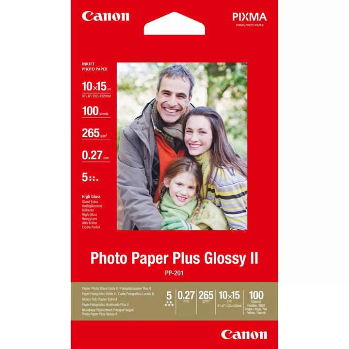Actual product image Canon Glossy II (265 g/m², 102 x 152 mm, 100 x)