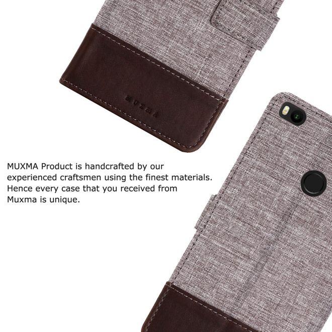 Image du produit MU Classic Housse en cuir/tissu bicolore (Mi Max 2)