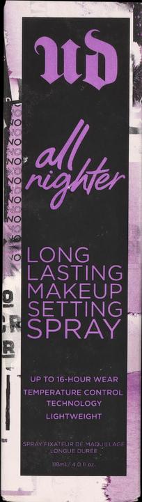 Actual product image Urban Decay All Nighter Setting Spray (Transparent)