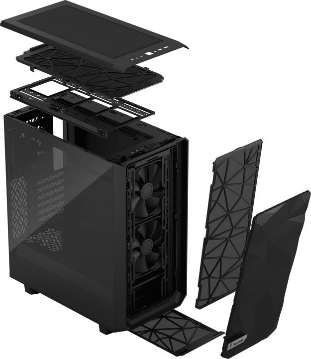 Immagine prodotto Fractal Luce TG compatta nera Meshify 2 (ATX, mATX, Mini-ITX)