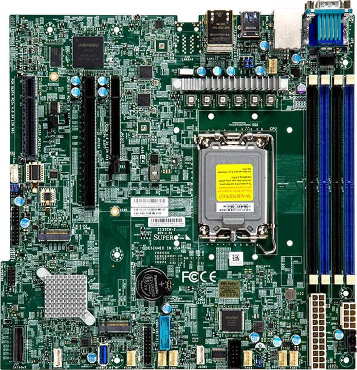 Supermicro Mainboard X13SCH-F micro-ATX Socket 1700 DDR5-only Bulk (LGA 1700, mATX)