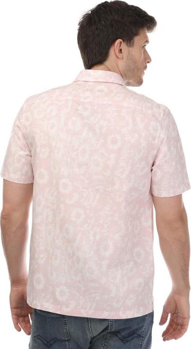 Actual product image Ted Baker Mens Flaisby Floral Linen Blend Short-Sleeved Shirt (XL)