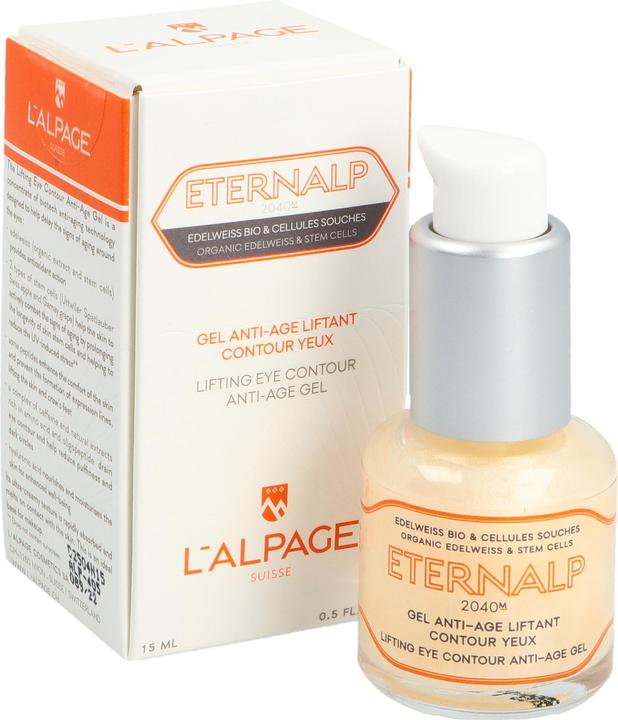 Immagine prodotto L'Alpage Suisse L'ALPAGE Eternalp 2040m Gel Lifting Anti-Età Occhi, 15 ml (Gel, 15 ml, Giorno + Notte)