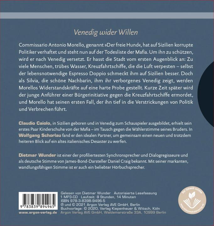 Produktbild Der freie Hund (Wolfgang Schorlau, Claudio Caiolo, Dietmar Wunder, Deutsch)