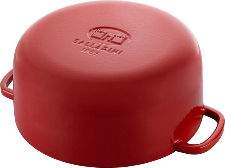 Actual product image Ballarini Cocotte BELLAMONTE 22 cm round 3.0 litre cast iron roaster red (22 cm, Casserole + Stewpot, Cast iron)