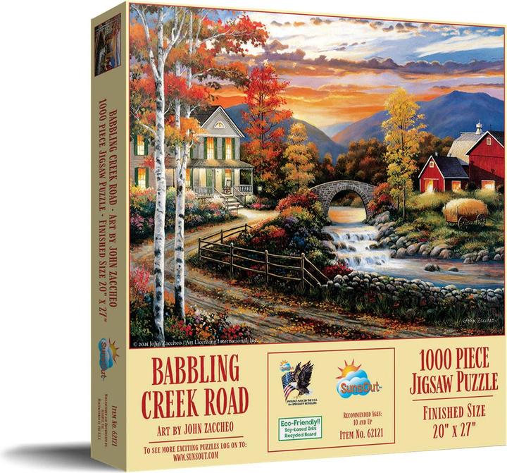Immagine prodotto Sunsout Puzzle 1000 pezzi John Zaccheo - Babbling Creek Road (1000 pezzi)