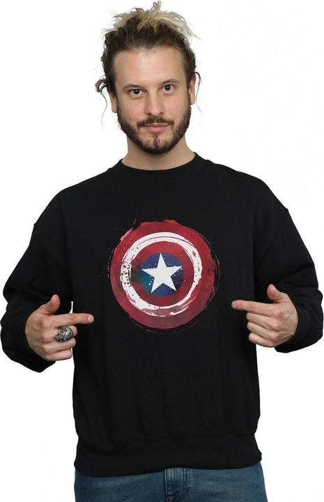 Immagine prodotto Captain America Splatter Shield Felpa Uomo (XL)