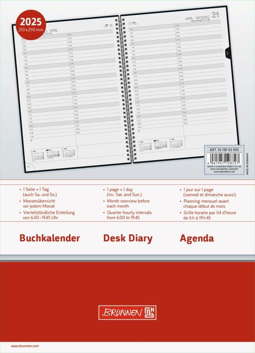 Actual product image Book calendar model 787 (2025) (A4, German)