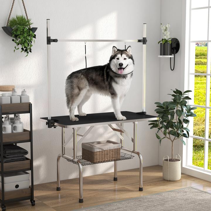 Immagine prodotto PawHut Tavolo per la rifinitura dei cani con barra regolabile (Cane)
