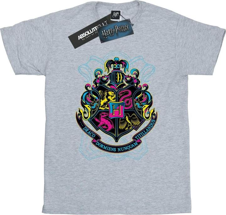 Immagine prodotto Neon Hogwarts Crest Maglietta Ragazzi (140, 146)