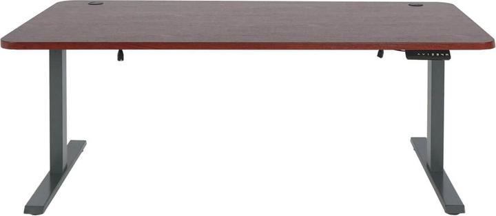 Actual product image Swisshandel24 Desk, computer table, electrically height-adjustable 160x80cm 53kg Cherry decor, anthracite-grey (160 x 80 x 121 cm)