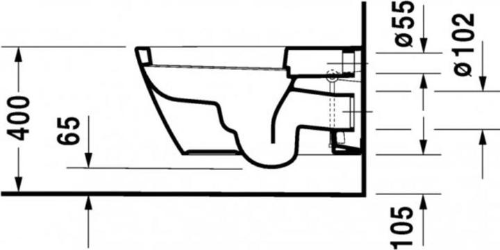 Actual product image Duravit Wall-hung WC STARCK 2 deep, 375x620mm, SensoWash white