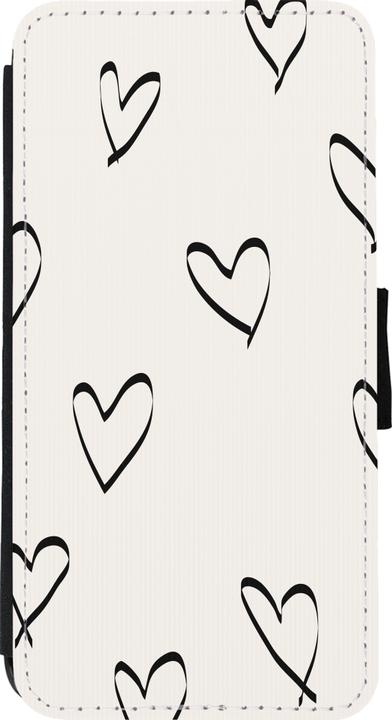 Immagine prodotto PhoneLook Cover Portafoglio nero San Valentino 2023 cuori minimalisti (Apple iPhone 11 Pro Max)
