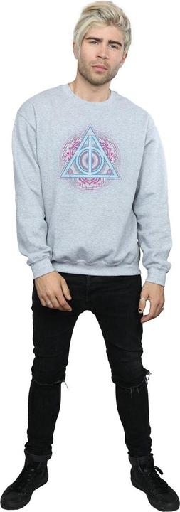 Actual product image Mens Neon Deathly Hallows Sweatshirt (S)