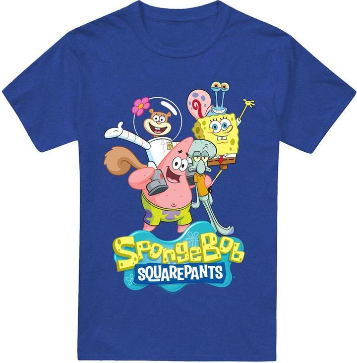 Actual product image Spongebob Squarepants Unisex Adult Group Shot T-Shirt (XXL)