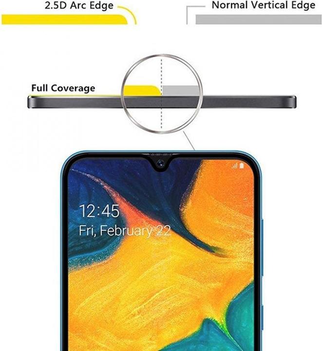 Produktbild Screenguard Samsung Galaxy A50 Full Screen Panzerglas Schutzfolie 2.5D 9H (1 Stück, Samsung Galaxy A50)
