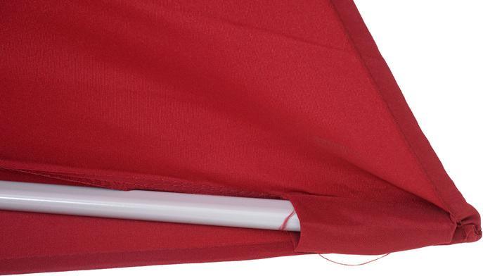 Image du produit Mendler Parasol semi-circulaire, demi-parasol balcon, UV 50+ polyester/alu 3kg, 300cm bordeaux avec support (2.85 m)