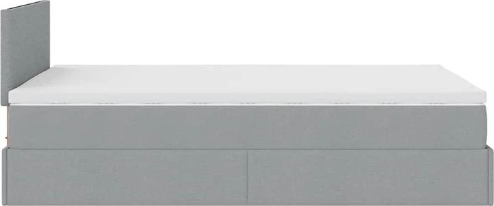 Produktbild VidaXL Ottoman-Bett mit Matratze Hellgrau 120x200 cm Stoff (120 x 200 cm)