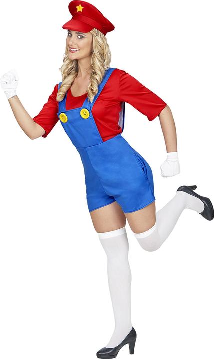 Image du produit Widmann Super Mario plombier avec costume et chapeau femme costume (L)
