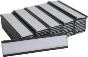 Rs Pro Porte-étiquette en ferrite de strontium Magnétique, lisse, épaisseur 2.9mm L. 30mm, L. 100mm, 44g /