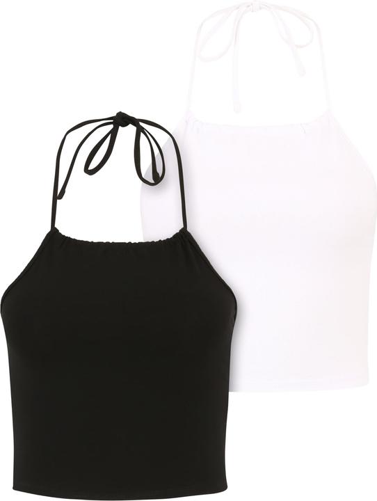 Image du produit Urban Classics Ladies Cropped Neckholder Top 2-Pack (XS)
