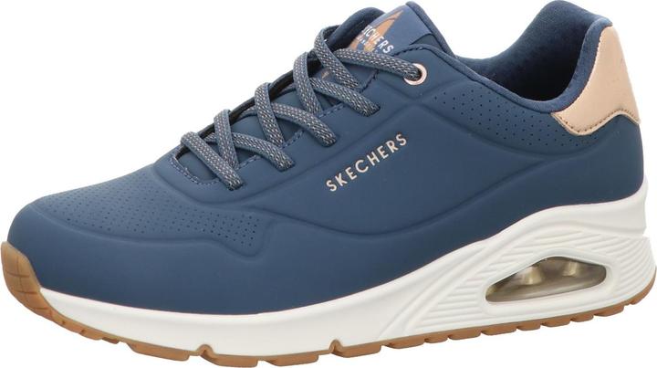 Skechers Damen Schnürschuhe Sportlich Gummisohle blau