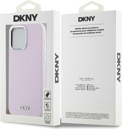 Image du produit DKNY DKHMP15XSMCHLP iPhone 15 Pro Max 6.7" różowy/pink hardcase Silicone Liquid Small Metal Logo Mag (Apple iPhone 15 Pro Max)