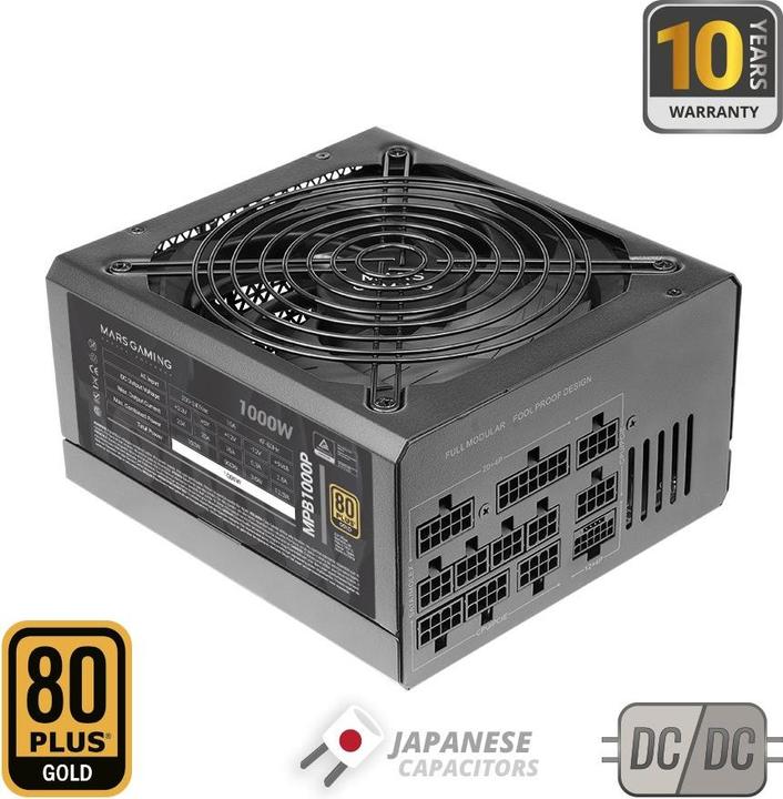 Actual product image Mars Gaming MPB1000P (1000 W)