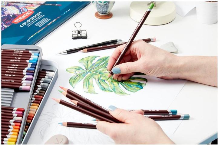 Immagine prodotto Derwent Set regalo di matite colorate Coloursoft in scatola di legno, 72 pezzi (Multicolore, 72 x)