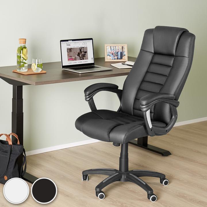 Actual product image tectake Luxury office chair made of artificial leather
