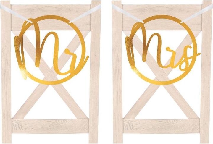 Actual product image Amscan 2 Chair Signs 'Mr' and 'Mrs' Wedding Paper 28