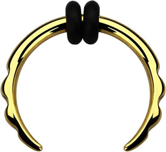 Image du produit Star Piercing Fusée de dilatation dorée à 3 encoches (sans laiton, Acier chirurgical 316L)