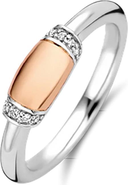 Image du produit Ti Sento Milano Bague avec zircon bicolore plaqué or rose 12193ZR (56, Argent 925)