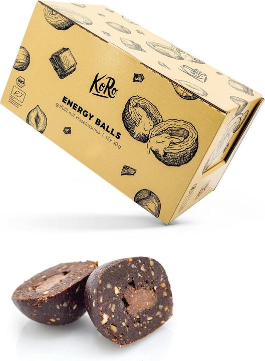KoRo Bio Fruchtkugel auf Dattelbasis mit Haselnuss- und Erdnussmusfüllung (Haselnuss, 1 Stk., 420 g)