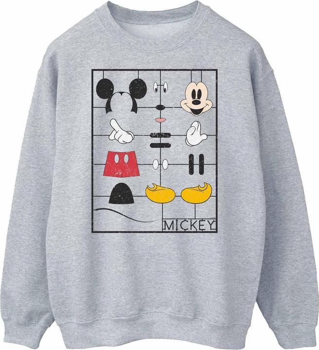 Actual product image Disney Mens Mickey Mouse Construction Kit Sweatshirt (L)
