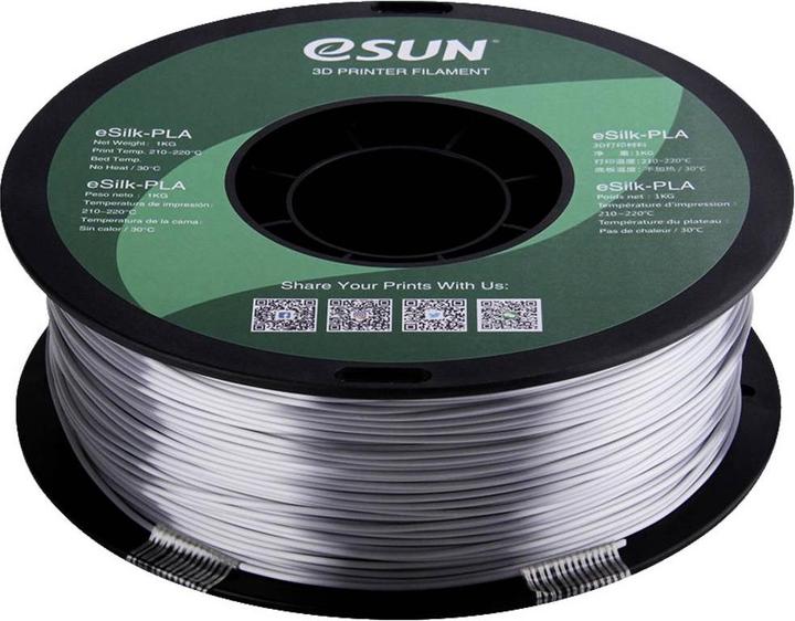 Produktbild eSUN eSilk-PLA (PLA, 1.75 mm, 1000 g, Silber)