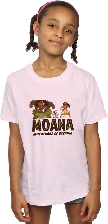 Actual product image Disney Girls Moana Adventures in Oceania Cotton T-Shirt (140, 146)