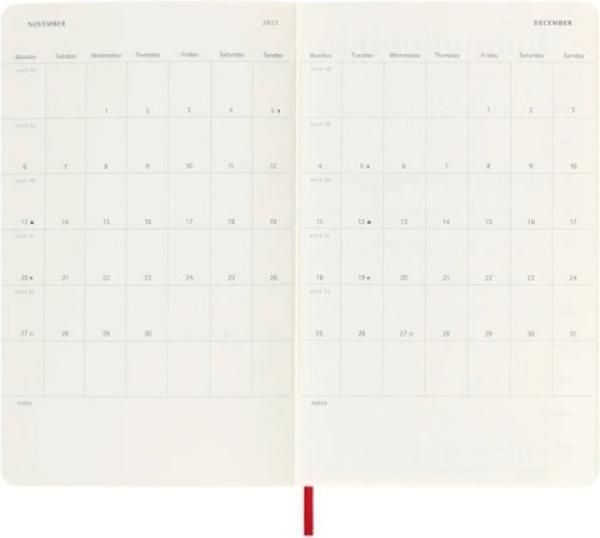 Produktbild Moleskine WONK 25/26 LG SC Scha.Rot (13 x 21 cm, Englisch)