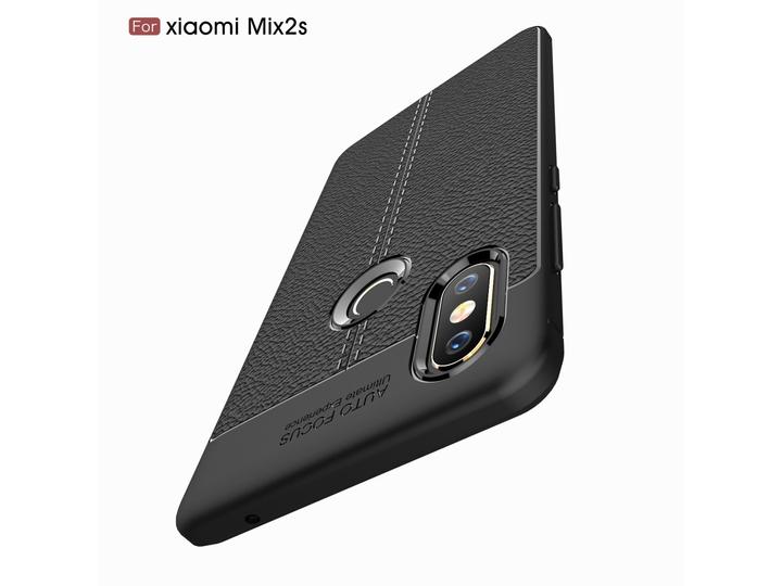 Produktbild Screenguard Xiaomi Mi Mix 2S Hülle Leather Design TPU Cover (Xiaomi Mi Mix 2S)