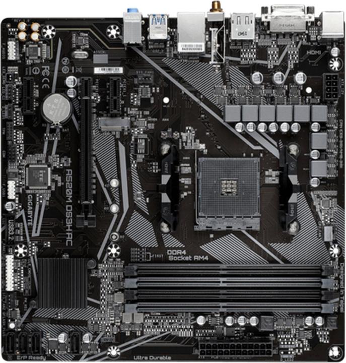 Actual product image Gigabyte A520M DS3H AC (AM4, AMD A520, mATX)