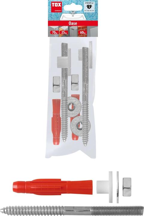 Actual product image Tox Washbasin mounting Oase 14x75 mm 2 pieces (2 pcs.)
