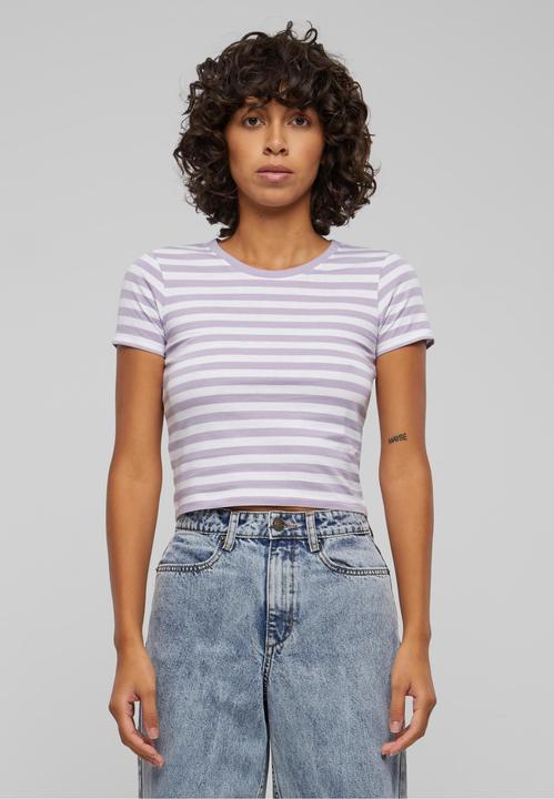 Actual product image Urban Classics Ladies Short Striped Tee - 142651 (XL)