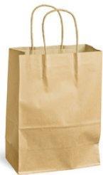 Actual product image Mailmedia Paper carrier bag with cord, 3.5 litres, red Dimensions: (W)180 x (D)80 x (H)240 mm, made of Kraft