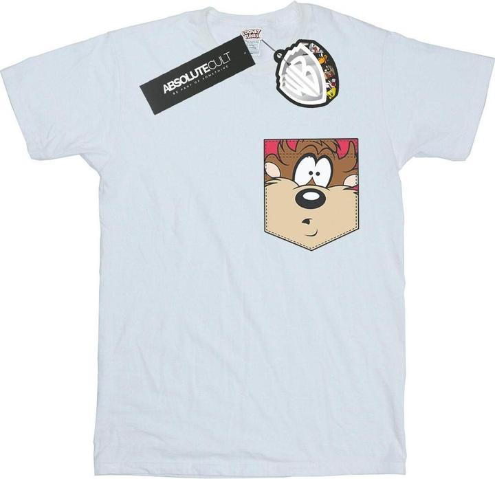 Image du produit Looney Tunes - T-shirt TASMANIAN DEVIL FACE FAUX POCKET - Garçon (116)