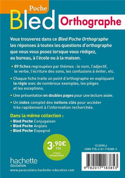 Image du produit Bled orthographe : toutes les règles et de nombreux exemples (Français, Berlion Daniel, 2022)