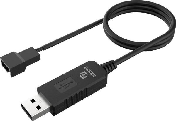 Produktbild Akasa - to DC Step-Up Voltage Converter Cable for USB to 3-Pin & 4-Pin PC Fan