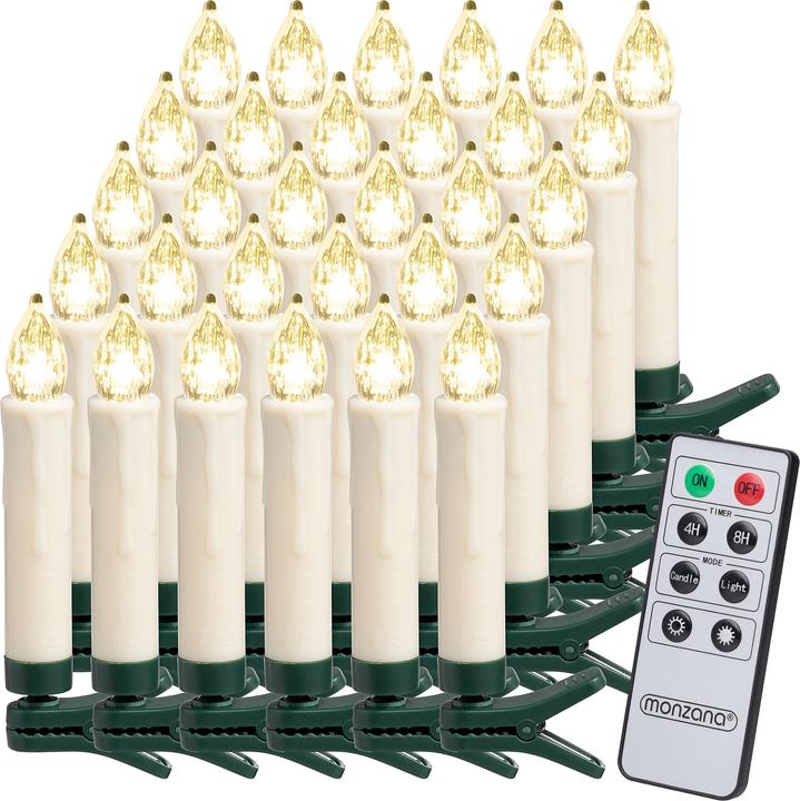 Produktbild Monzana Weihnachtsbaumkerzen (30 x)