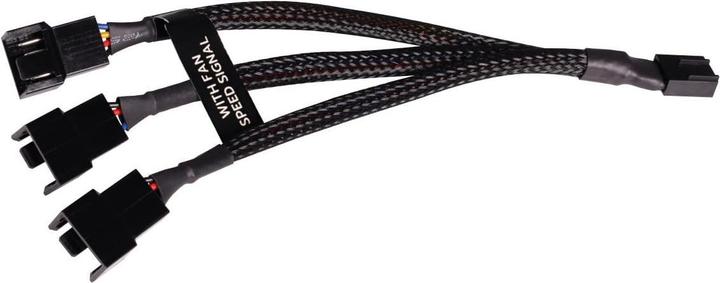 Actual product image Alphacool LK Y-splitter 4-pin to 3x 4-pin PWM 15cm (1 x)