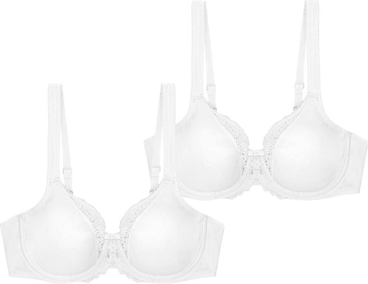 Actual product image Triumph Modern Lace+Cotton underwired bra (85 D, pack of 2)