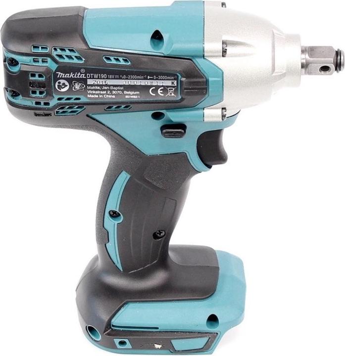 Actual product image Makita DTW 190 ZJ Battery impact wrench 18V 190 Nm Solo in Makpac - without battery and charger (Rechargeable battery operated)